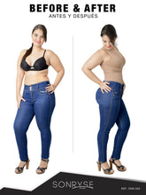 Cargar imagen en el visor de la galería, Fajas SONRYSE 052 | Colombian Full Body Shaper for Post Surgery with Built-in Bra | Butt Lifting Effect and Tummy Control