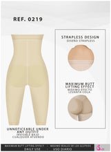Cargar imagen en el visor de la galería, Fajas Salome 0219 | High Waist Compression Shorts for Women | Butt Lifter Capri Shapewear | Powernet
