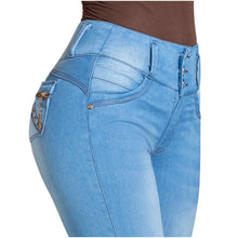 Cargar imagen en el visor de la galería, DRAXY 1317 Colombian Skinny Wide Waistband Denim Butt lifter Jeans