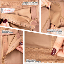 Cargar imagen en el visor de la galería, Fajas MariaE 9282 | Postoperative Shapewear with Bra | Side Zipper Knee Length