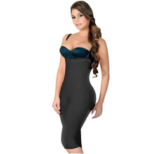 Cargar imagen en el visor de la galería, Fajas Salome 0213 | Post Surgery Butt Lifter Full Bodysuit | Open Bust Knee Length Body Shaper for Women | Powernet