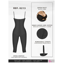 Cargar imagen en el visor de la galería, Fajas Salome 0213 | Post Surgery Butt Lifter Full Bodysuit | Open Bust Knee Length Body Shaper for Women | Powernet