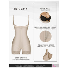 Cargar imagen en el visor de la galería, Fajas Salome 0214 | Mid Thigh Strapless Body Shaper for Dresses | Tummy Control & Butt Lifting Shapewear for Dress