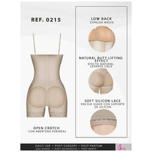 Cargar imagen en el visor de la galería, Fajas Salome 0215 | Postpartum Body Shaper after Pregnancy Girdle | Daily Use Strapless Butt Lifter Shapewear for Dress