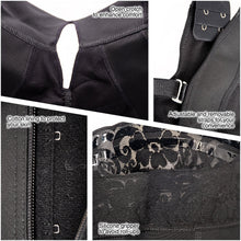 Cargar imagen en el visor de la galería, Fajas Salome 0217 | Mid Thigh Firm Compression Full Body Shaper for Women | Butt Lifter Open Bust Postpartum Bodysuit | Powernet