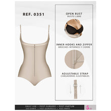 Cargar imagen en el visor de la galería, Fajas Salome 0351 | Open Bust Thong Tummy Control Shapewear for Women | Powernet