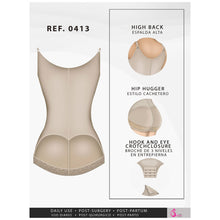 Cargar imagen en el visor de la galería, Fajas Salome 0413| Butt Lifter Tummy Control Shapewear for Women | Open Bust Hiphugger Bodysuit | Powernet
