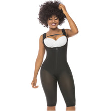 Cargar imagen en el visor de la galería, Fajas Salome 0517 | Post Surgery Stage 1 Butt Lifter Full Bodysuit | Open Bust Knee Length Body Shaper for Women | Powernet