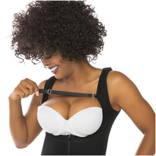 Cargar imagen en el visor de la galería, Fajas Salome 0517 | Post Surgery Stage 1 Butt Lifter Full Bodysuit | Open Bust Knee Length Body Shaper for Women | Powernet