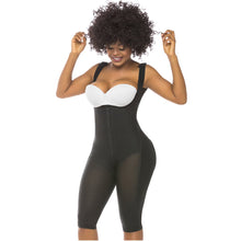 Cargar imagen en el visor de la galería, Fajas Salome 0518 | Stage 1 Post Surgery Bodysuit | Knee Length Full Body Shaper for Women | Powernet