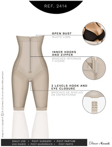 Diane & Geordi 2414 Tummy Control Capri Shapewear / Powernet