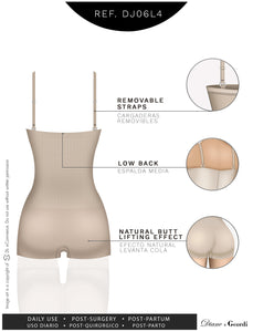 Diane & Geordi DJ06L4 Seamless Strapless Hiphugger Body Shaper