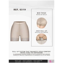 Load image into Gallery viewer, Fajas Salome 0319 | BBL Compression Shaper Shorts for Women | Tummy Control Butt Lifter Mid Thigh Shapewear Shorts | Powernet
