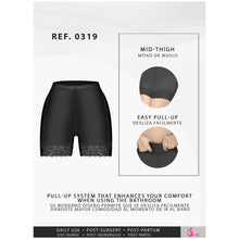 Cargar imagen en el visor de la galería, Fajas Salome 0319 | BBL Compression Shaper Shorts for Women | Tummy Control Butt Lifter Mid Thigh Shapewear Shorts | Powernet
