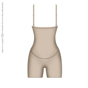 Diane & Geordi 002389 Extra Firm Control Strapless Open Bust Bodysuit / Latex