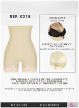 Cargar imagen en el visor de la galería, Fajas Salome 0218 | Colombian Shapewear Girdle High-Waist Shorts for Women |er with Butt Lift &amp; Tummy Control | Powernet Daily Use Body Shap
