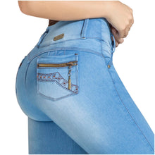 Cargar imagen en el visor de la galería, DRAXY 1317 Colombian Skinny Wide Waistband Denim Butt lifter Jeans
