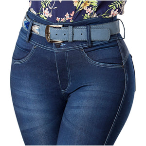 DRAXY 1402 Colombian High Waisted Butt Lifting Skinny Jeans for Women