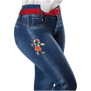 DRAXY 1404 Colombian High Waisted Butt Lifting Skinny Jeans for Women