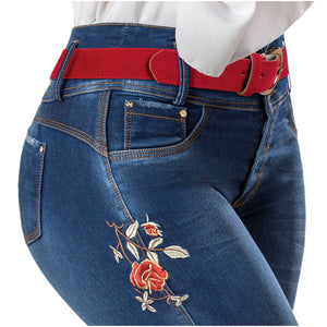 DRAXY 1404 Colombian High Waisted Butt Lifting Skinny Jeans for Women