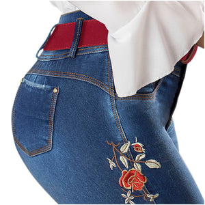 DRAXY 1404 Colombian High Waisted Butt Lifting Skinny Jeans for Women