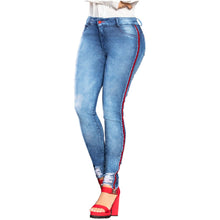 Cargar imagen en el visor de la galería, DRAXY 1413 High Waisted Butt Lifting Skinny Wide Waistband Colombian Jeans for Women
