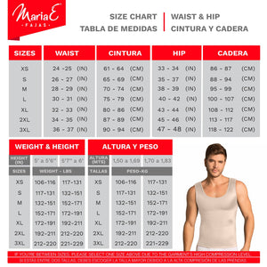 Fajas MariaE FH101 | Body Shaper Compression Vest Shirts for Men | Tummy & Back Control