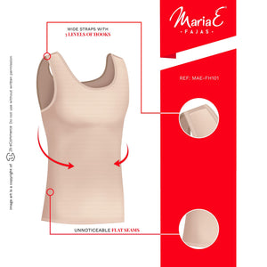 Fajas MariaE FH101 | Body Shaper Compression Vest Shirts for Men | Tummy & Back Control