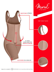 Fajas MariaE FQ100 | Post Surgery Body Shaper for Women | Open Bust & Front Closure