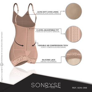 Fajas SONRYSE 066 | Colombian Postpartum Bodysuit Shapewear | Butt Lifting Effect & Tummy Control