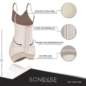 Fajas SONRYSE 066 | Colombian Postpartum Bodysuit Shapewear | Butt Lifting Effect & Tummy Control
