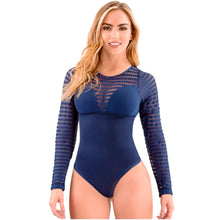 Cargar imagen en el visor de la galería, LT.Rose 20805 | Long Sleeves Round Neck Shaping Bodysuit for Women | Daily Use
