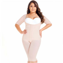 Cargar imagen en el visor de la galería, Fajas MariaE 9142 | Long Sleeve Postoperative Shapewear With Over Bust Strap | After Pregnancy Compression Garment
