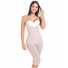 Cargar imagen en el visor de la galería, Fajas MariaE 9382 | Post Surgery Body Shaper | Postpartum Butt Lifting Girdle | Open Bust &amp; Knee Length
