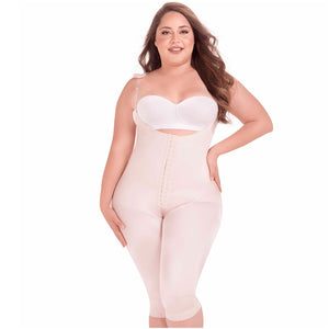 Fajas MariaE 9702 | Postsurgical Full Body Shaper for Women | Open Bust with Front Closure