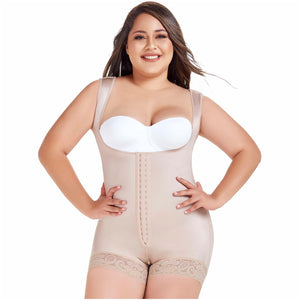 Fajas MariaE FU103 | Post Surgery Girdle Postpartum Body Shaper for Women | Open Bust & Tummy Control