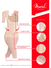 Load image into Gallery viewer, Fajas MariaE 9142 | Long Sleeve Postoperative Shapewear With Over Bust Strap | After Pregnancy Compression Garment
