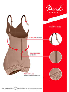 Fajas MariaE 9235 | Colombian Body Shaper Butt Lifting Postpartum Girdle Shapewear for Women | Open Bust for Daily Use