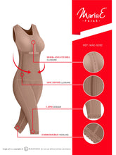 Load image into Gallery viewer, Fajas MariaE 9282 | Postoperative Shapewear with Bra | Side Zipper Knee Length
