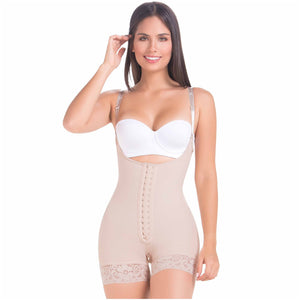 Fajas MariaE FP100 | Postpartum Faja Butt Lifting Shapewear For Daily Use | Open Bust & Front Closure