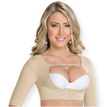 Load image into Gallery viewer, Fajas MYD 0004 Compression Vest Surgical Bra with Implant Stabilizer and Sleeves / Powernet Chaleco
