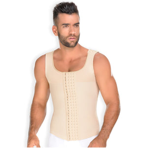 Fajas MYD 0060 Compression Vest Shirt Body Shaper for Men / Powernet