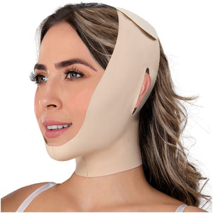 FAJAS MYD 0810 Post Surgical Chin Compression Strap for Women