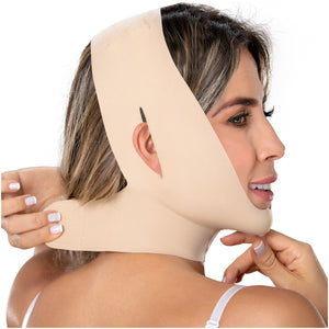 FAJAS MYD 0810 Post Surgical Chin Compression Strap for Women