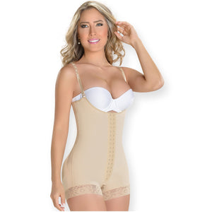 Fajas MYD 0047 Strapless Mid Thigh Body Shaper for Women / Powernet