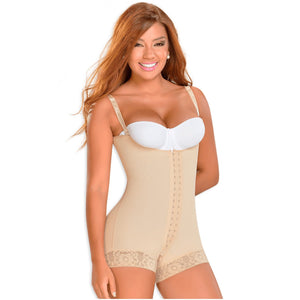 Fajas MYD 0047 Strapless Mid Thigh Body Shaper for Women / Powernet