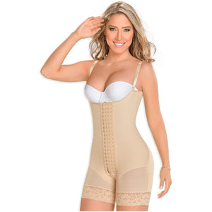 Fajas MYD 0083 Mid Thigh Bodysuit Body Shaper for Women / Powernet