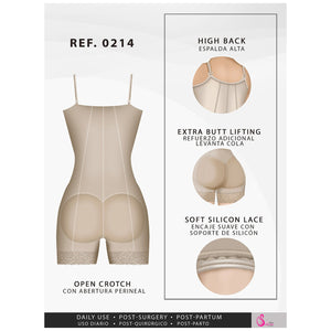 Fajas Salome 0214 | Mid Thigh Strapless Body Shaper for Dresses | Tummy Control & Butt Lifting Shapewear for Dress