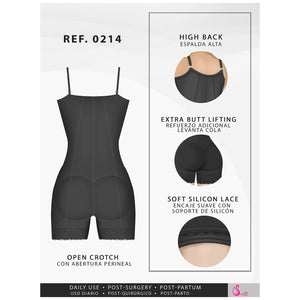 Fajas Salome 0214 | Mid Thigh Strapless Body Shaper for Dresses | Tummy Control & Butt Lifting Shapewear for Dress