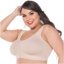 Cargar imagen en el visor de la galería, Fajas Salome 0312 | Front Closure Breast Augmentation Post Surgery Bra for Women | Powernet
